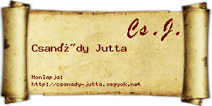 Csanády Jutta névjegykártya